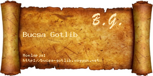 Bucsa Gotlib névjegykártya
